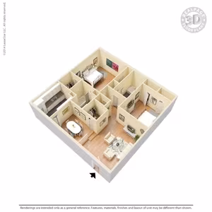 B2 2/2 M220 floor plan